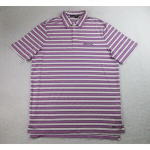 RLX Ralph Lauren Golf Polo Shirt Mens XL Pink‎ White Stripes Stretch Performance